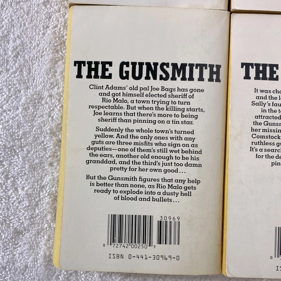 Vintage The Gunsmith  All Action Western Romance Novel x4 - Picture 12 of 14